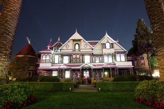 The exterior of the Winchester Mystery House in San Jose, California
