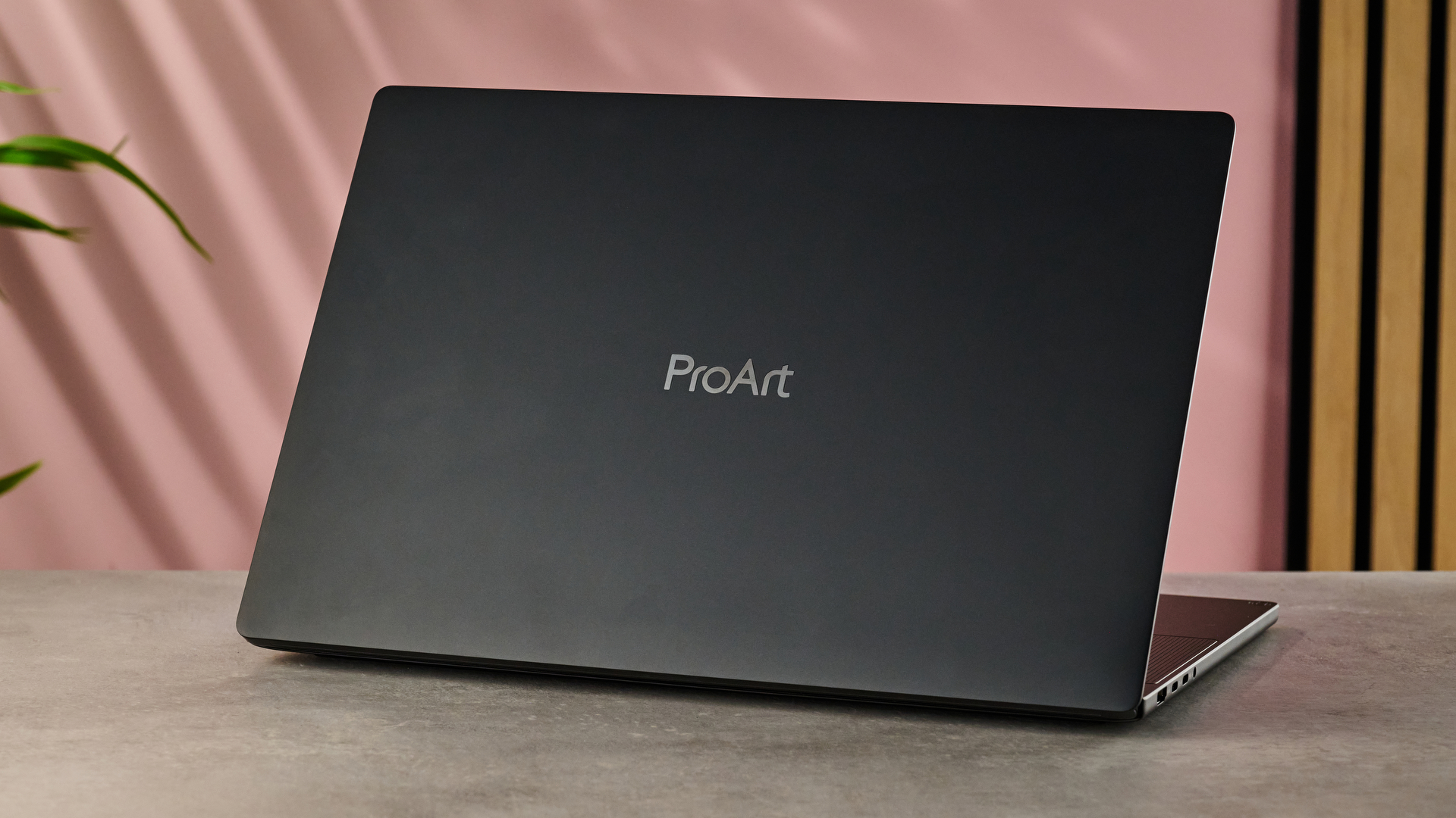 The rear side of the Asus ProArt P16 RTX Spark's screen, showing a logo reading 'ProArt'.