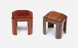 Two wooden stool