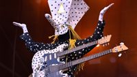 Canada's experimental rock band "Angine de Poitrine" guitarist Khn de Poitrine performs during a concert part of the Nuits Botanique music festival in Brussels on May 28, 2026
