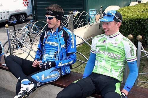 Ciaran Power and Irish road race champion David O'Loughlin,