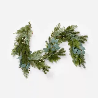 Mixed Green Holiday Artificial Garland - Threshold™ Designed With Studio Mcgee