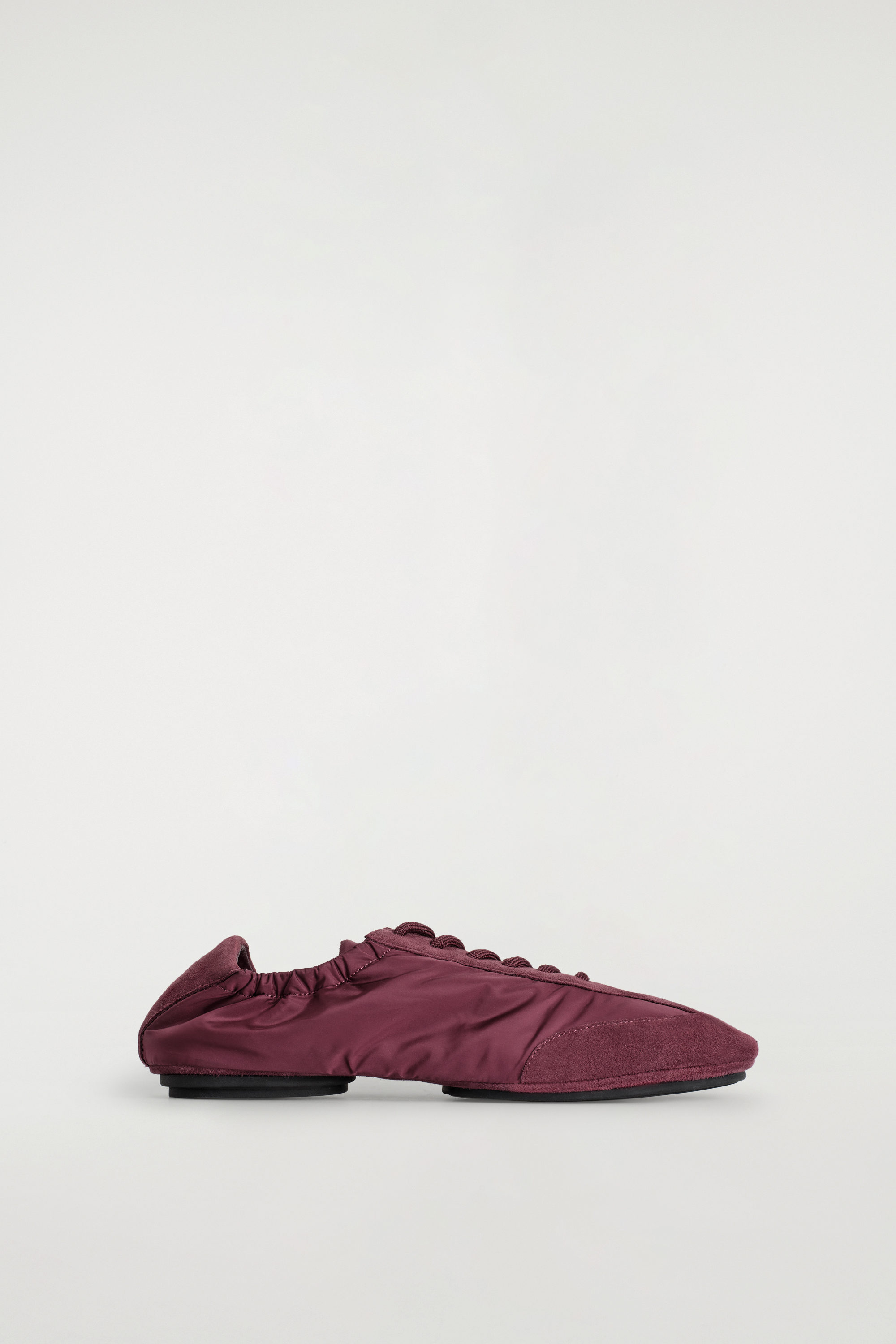 Suede-Nylon Ballet Trainers