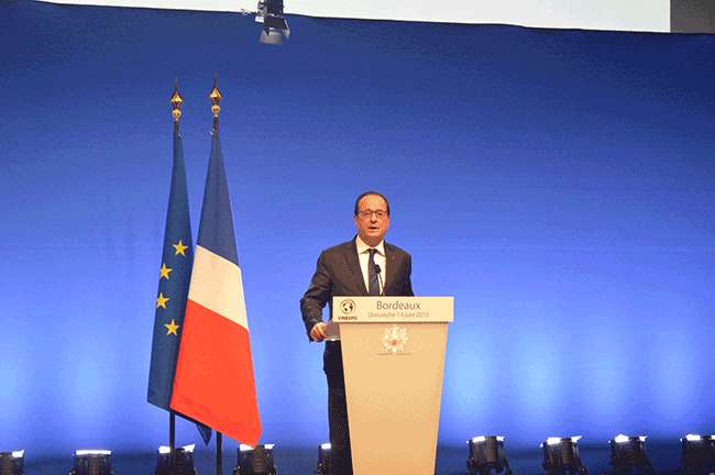 Vinexpo 2015, Francois Hollande