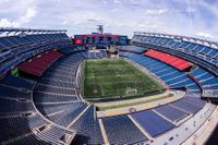 General view inside the stadium prior to the MLS match between New England Revolution and Orlando City at Gillette Stadium on July 19, 2025 in Foxborough, Massachusetts