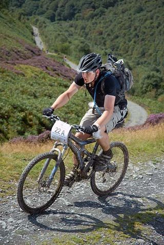 A TransWales rider during a linking stage.