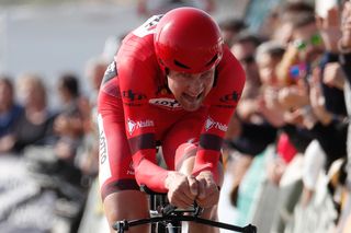 Tim Wellens on course during the stage 5 time trial at Ruta del Sol