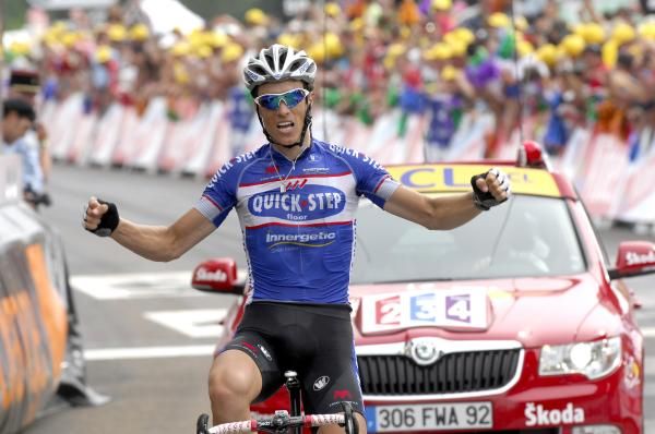 Sylvain Chavanel (Quick Step) takes the win at Station des Rousses