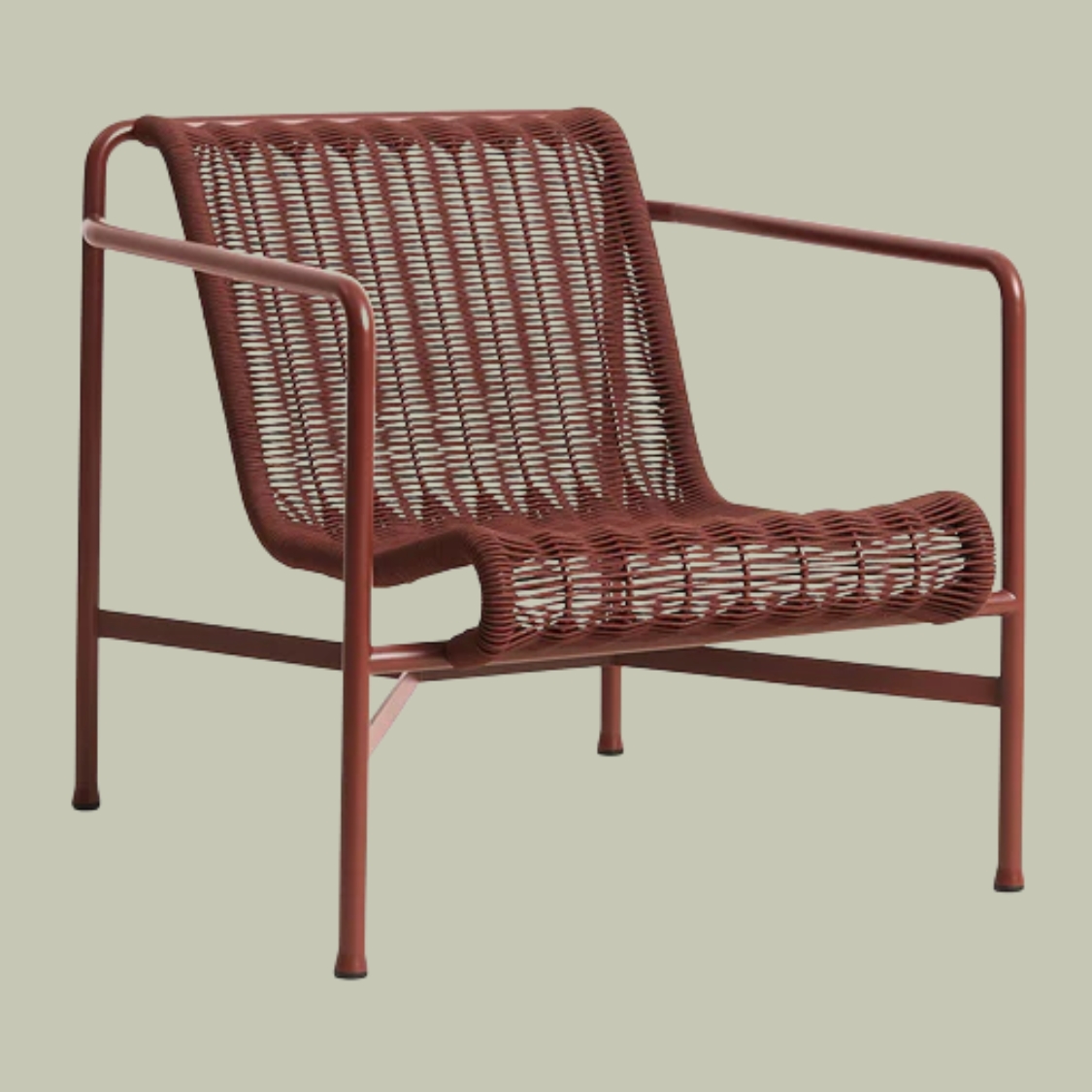 HAY, Pallisade Cord Chair in Iron Red