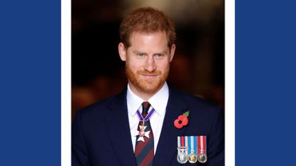 Prince Harry Duke of Sussex attends the ANZAC Day Service of Commemoration and Thanksgiving at Westminster Abbey on April 25, 2019 in London, England.