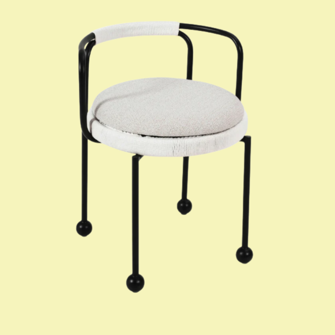 Pansy Cream Outdoor Dining Chair