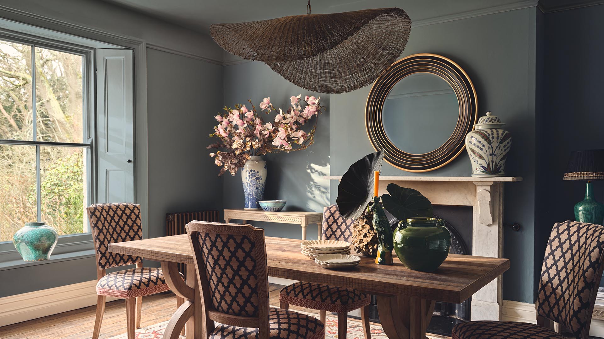 Rattan ceiling light