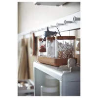 IKEA SAXBORGA Jar with lid and tray, set of 5, glass cork