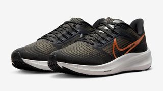 Nike Pegasus 39 woman's Dark Smoke Grey/Olive Grey/Metallic Silver/Metallic Copper colorway