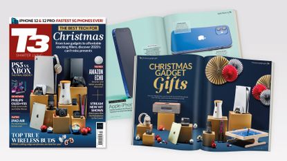 Spreads and the cover of T3 315, featuring the coverline 'The best tech for Christmas'.