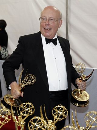 Julian Fellowes with Emmy awards