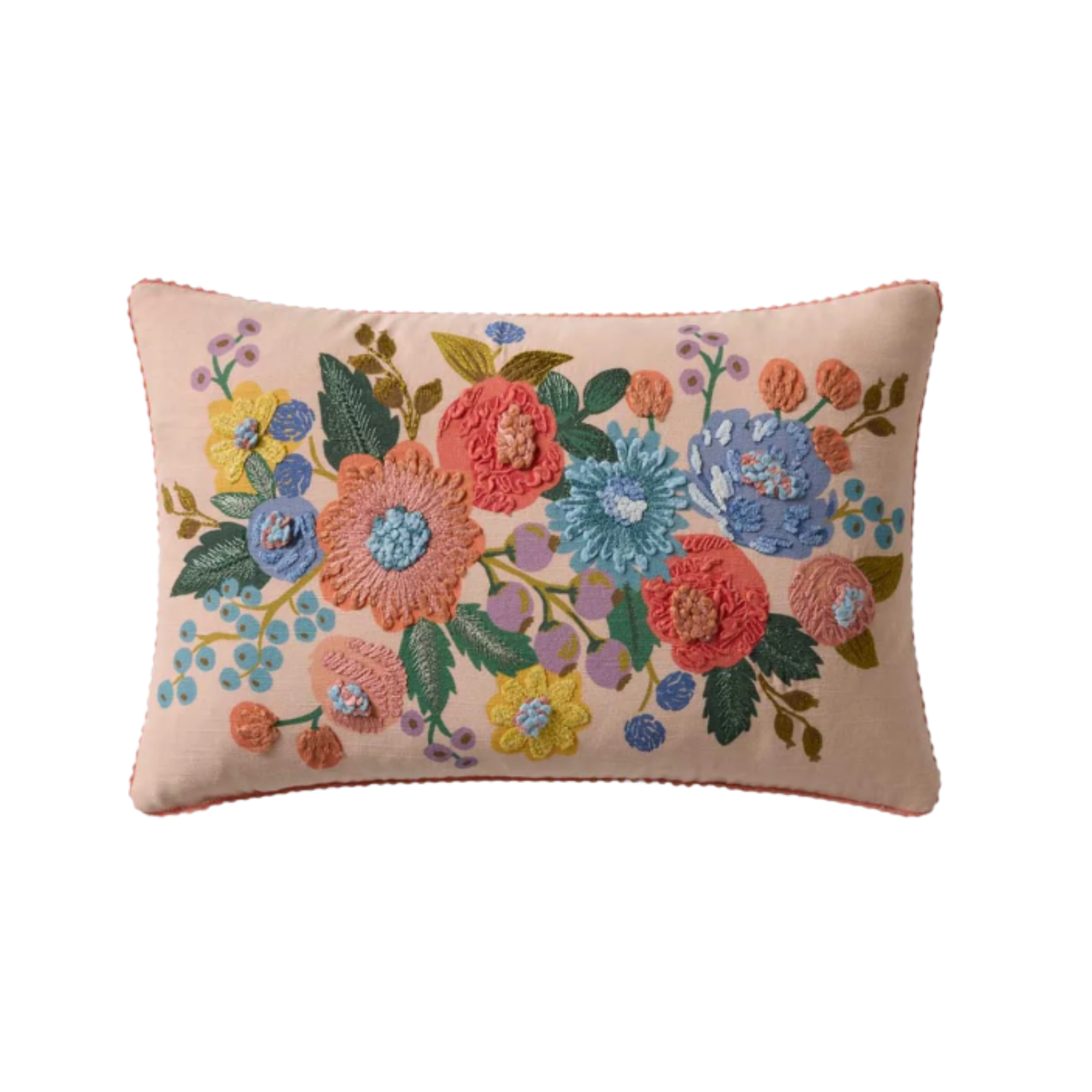 a blooming floral pillow