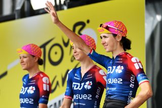Tour de France Femmes: Marta Cavalli with FDJ Suez teammates at the start