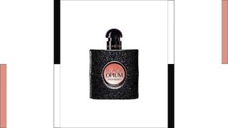 YSL Black Opium Eau de Parfum on a template background