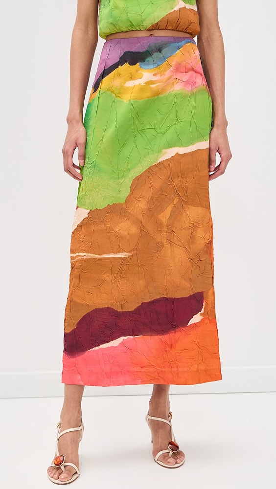 Ulla Johnson Inez Satin Pencil Skirt