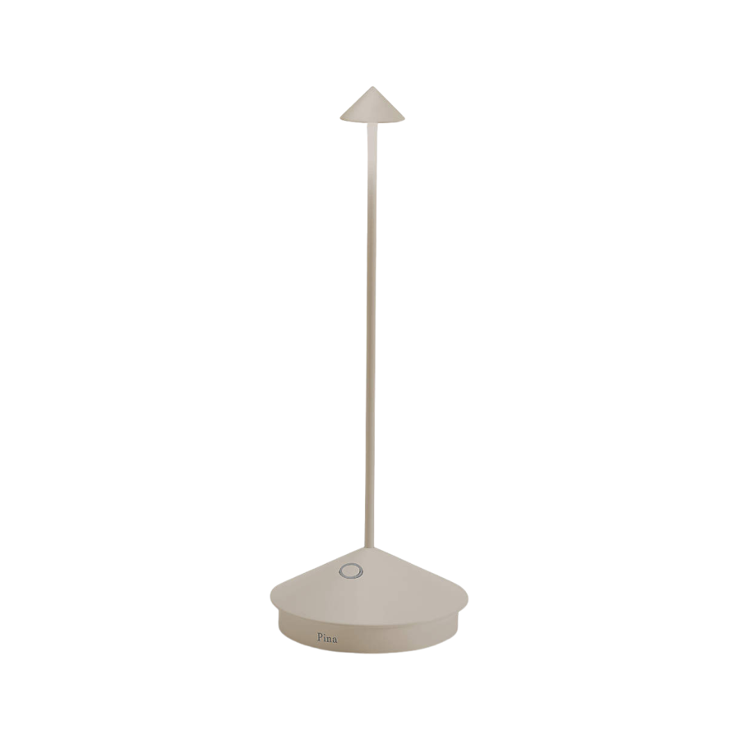 Pina Pro Sand Brown Metal Table Lamp by Zafferano America 11.4&quot;