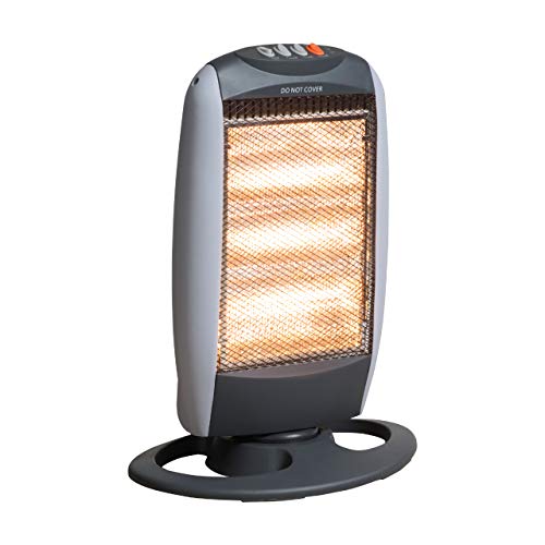 Daewoo 1200w Halogen Heater | 3 Heat Settings, Instant Warmth, Portable & Energy Efficient Electric Heater for Home & Office
