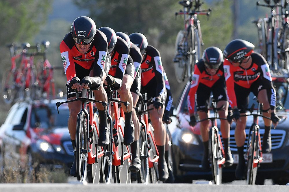 BMC on their way to winning the team time trial in Valencia