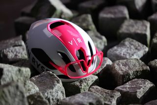 The Van Rysel-Roubaix edition of the RCR-F helmet.