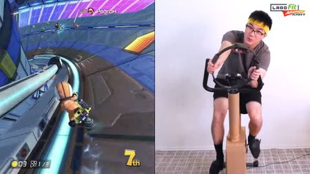 Mike Choi demos the Labo Fit Adventure Kart Kit