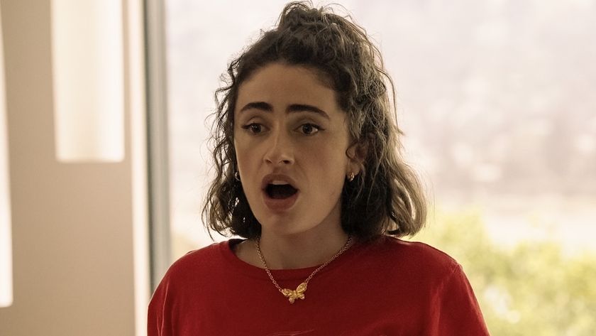 Maia with mouth wide open in I Love LA Ep 3