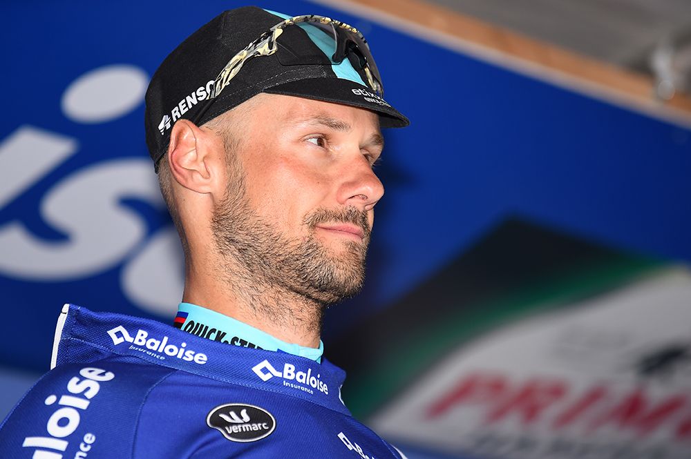 Tom Boonen (Etixx-Quick Step) on the podium