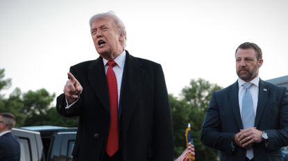 President Donald Trump with Homeland Security Secretary Markwayne Mullin