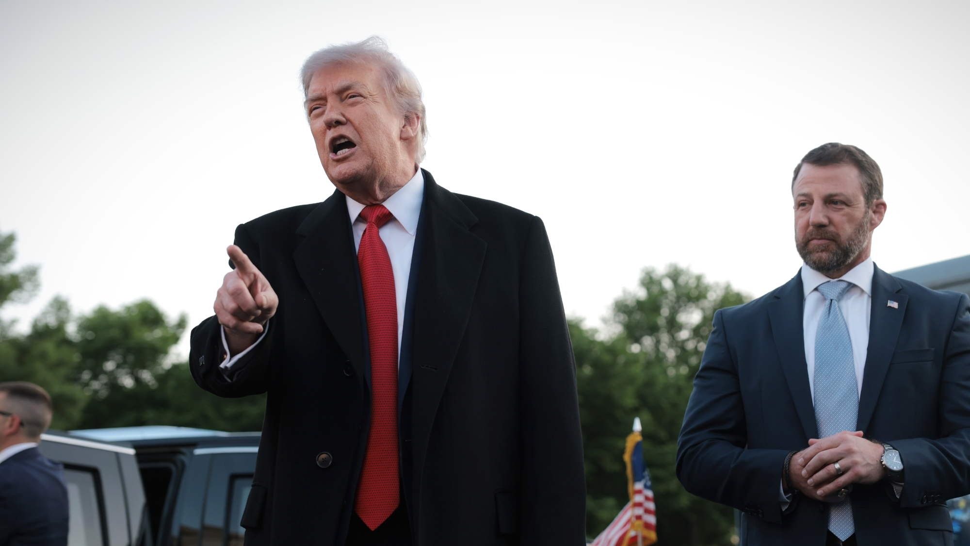 President Donald Trump with Homeland Security Secretary Markwayne Mullin