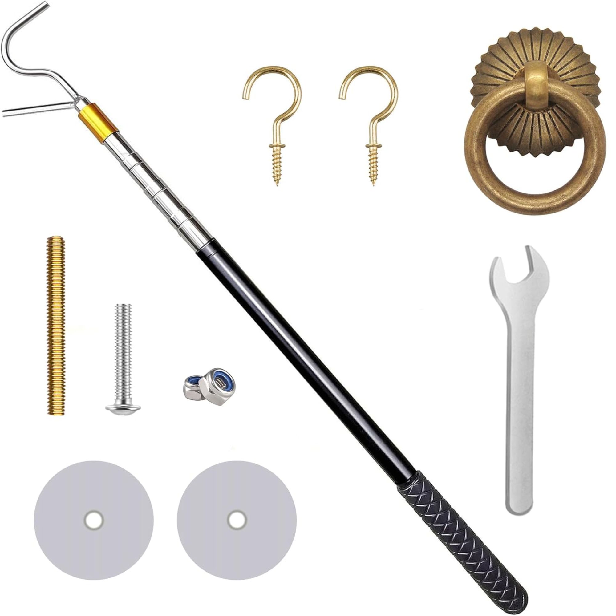 Attic pull-down hook