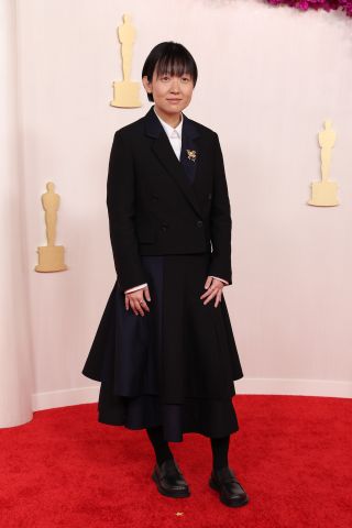 HOLLYWOOD, CALIFORNIA - MARCH 10: Celine Song attends the 96th Annual Academy Awards on March 10, 2024 in Hollywood, California.