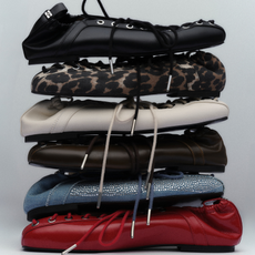 Ganni lace-up ballet flat