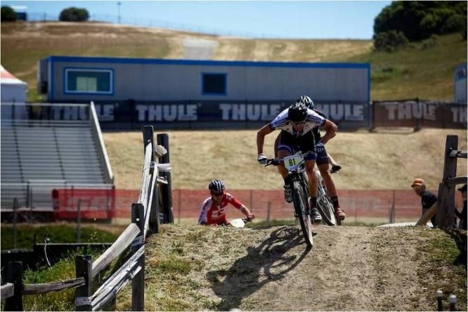 Carl Decker (Giant) showing some early season form on the the short track course. He'll race multiple disciplines this year