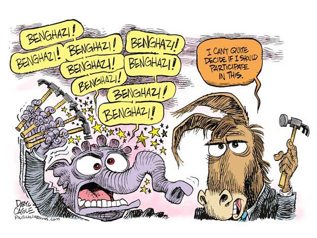 Political cartoon Republicans Benghazi