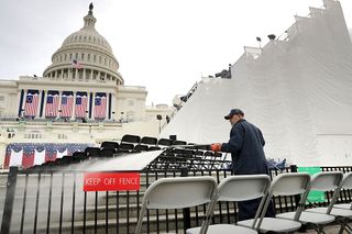 Donald Trump will be sworn in as the 45th president of the United States on Jan. 20, 2017, on the west front of the U.S. Capitol (shown here a day before the inauguration).