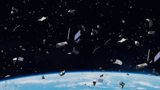 An artist's impression of what the Kessler syndrome could look like.
