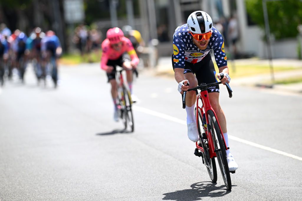 Quinn Simmons (Lidl-Trek) was very active at the front in the final kilometres