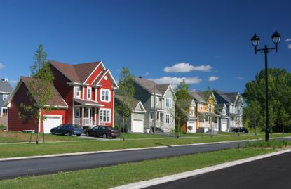 image of a row of suburban houses