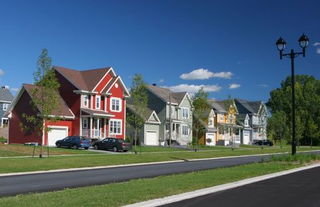 image of a row of suburban houses