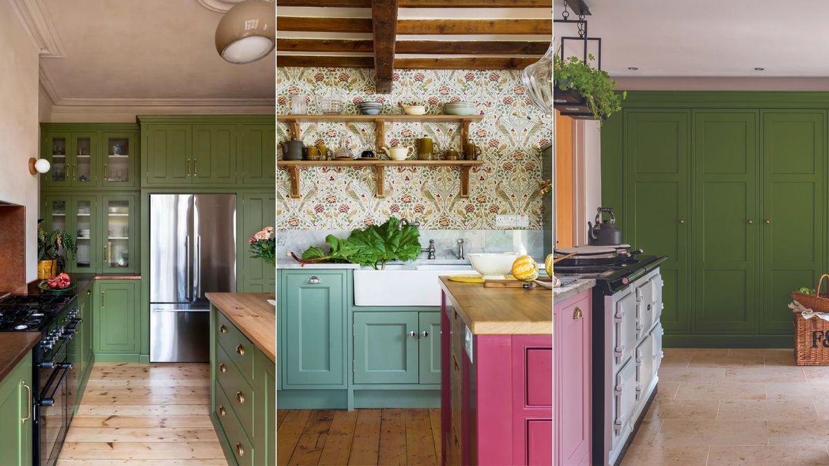 Experts love the pink and green kitchen trend | Homes & Gardens