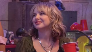 Mia Rodgers' Taylor drinking from red Solo cup in The Sex Lives of College Girls