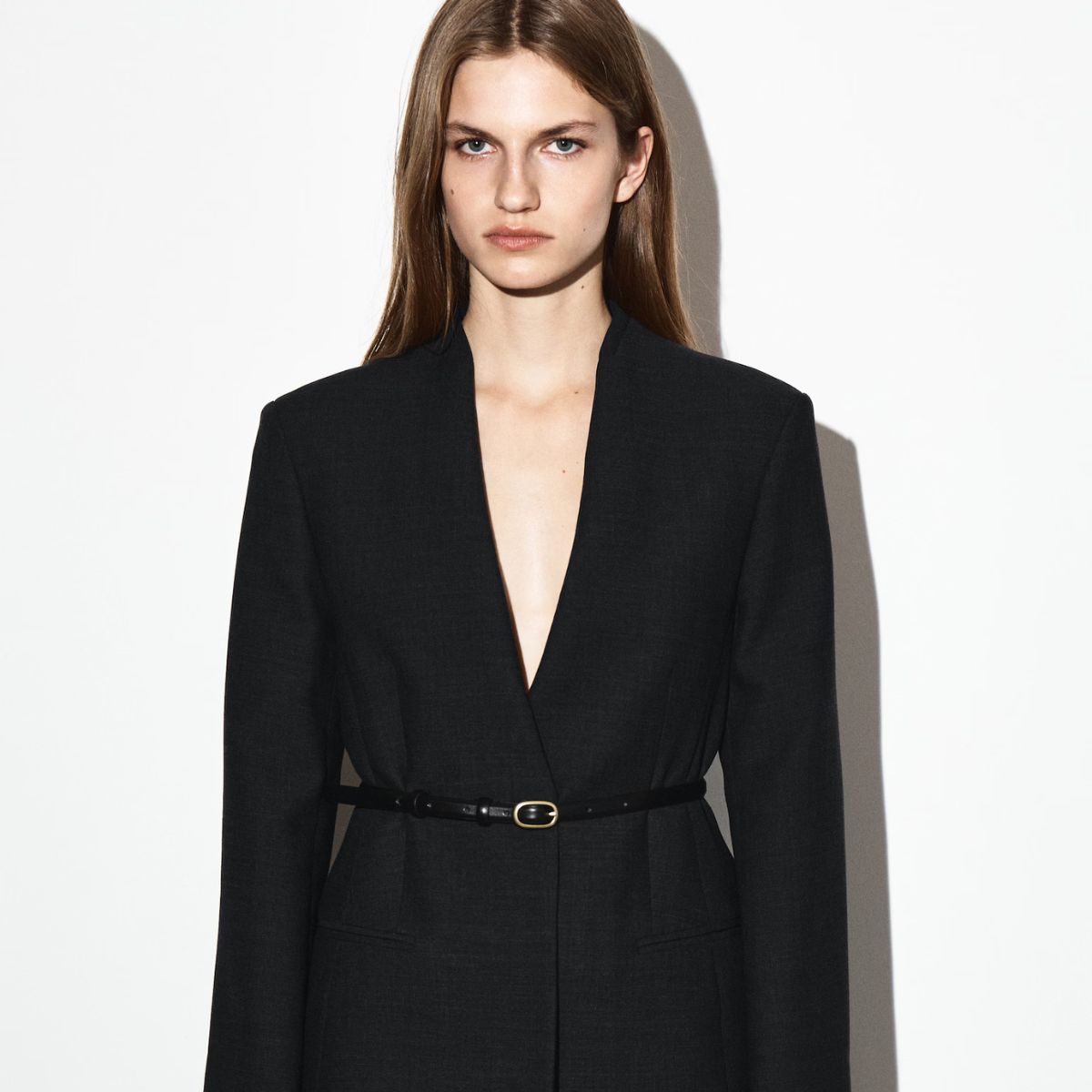 model wearing COS jacket