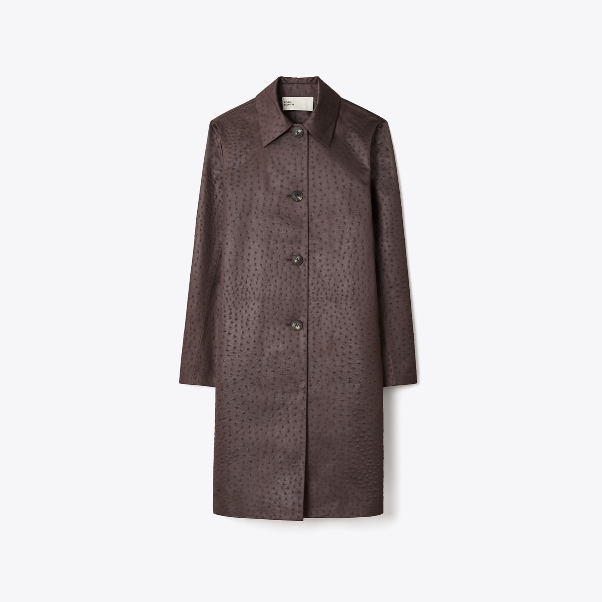 Viscose Car Coat in Brown, Size 10