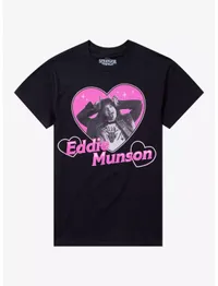 Hot Topic Stranger Things Eddie Munson Heart T-Shirt Hot Topic Stranger Things Eddie Munson Heart T-Shirt