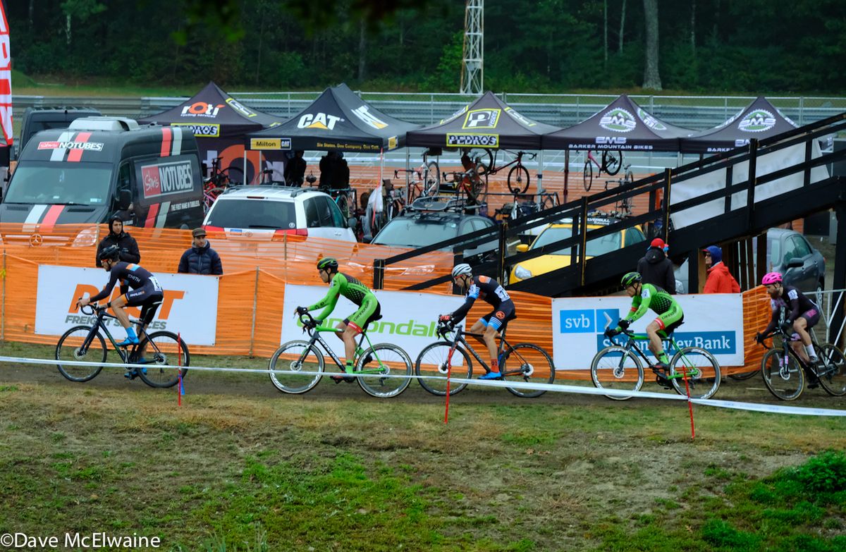 Danny Summerhill (Maxxis Shimano) leading Curtis White and Kerrry Werner during the first lap