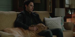 Milo Ventimiglia and the dog Enzo in the Art of Racing in the Rain